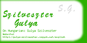 szilveszter gulya business card